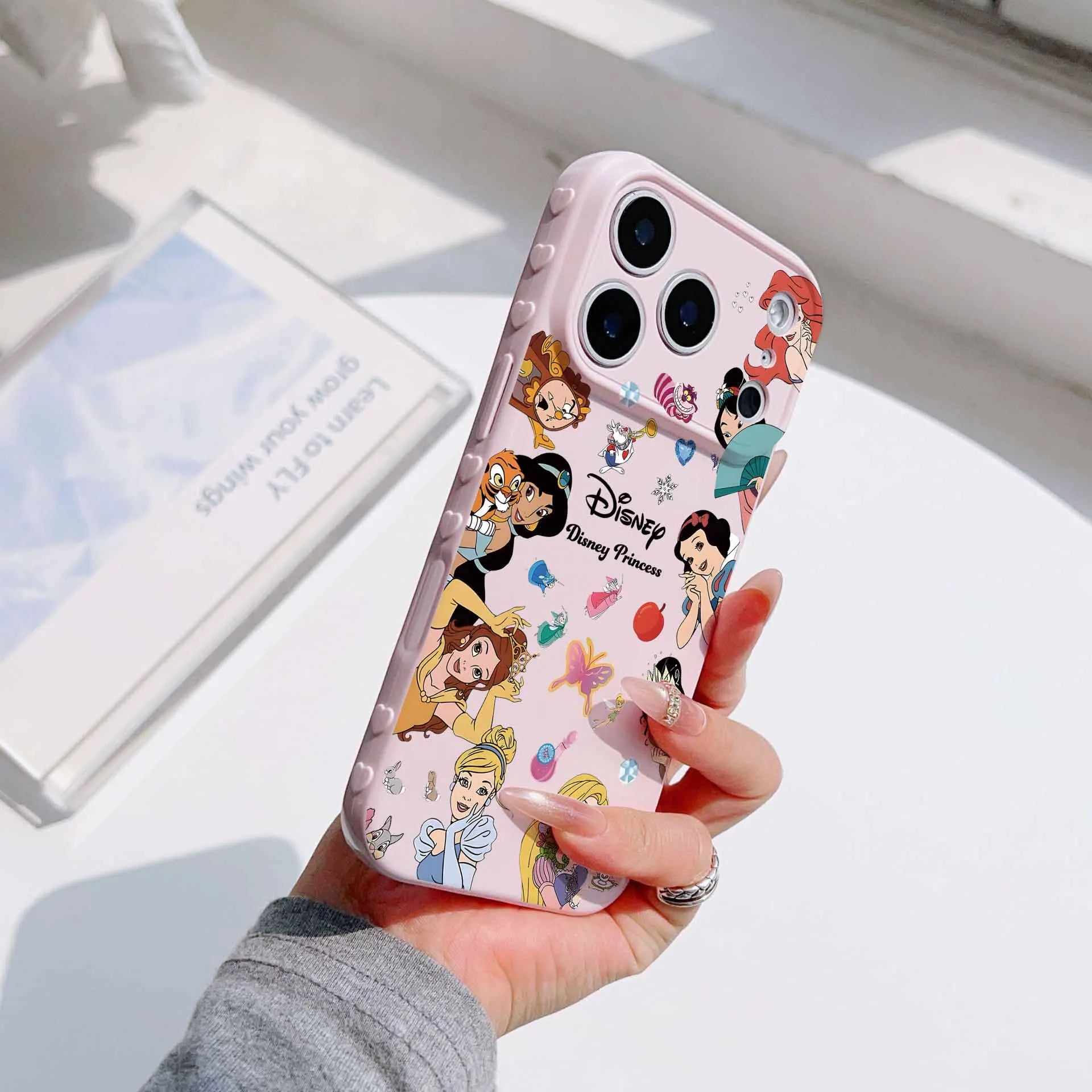 Disney Princess Villains For Apple iPhone 17 16 15 14 13 12 Mini 11 Pro Max Bubble Heart Cover Funda Silicone Soft Phone Case