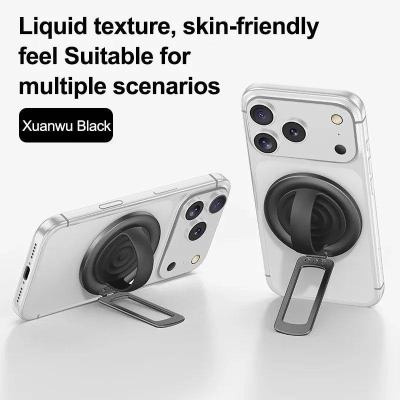 Universal Magnetic Folding Phone Grip Silicone Finger Phone Holder Ring 360° Rotation for Magsafe Holder IPhone 17 HUAWEI Xiaomi