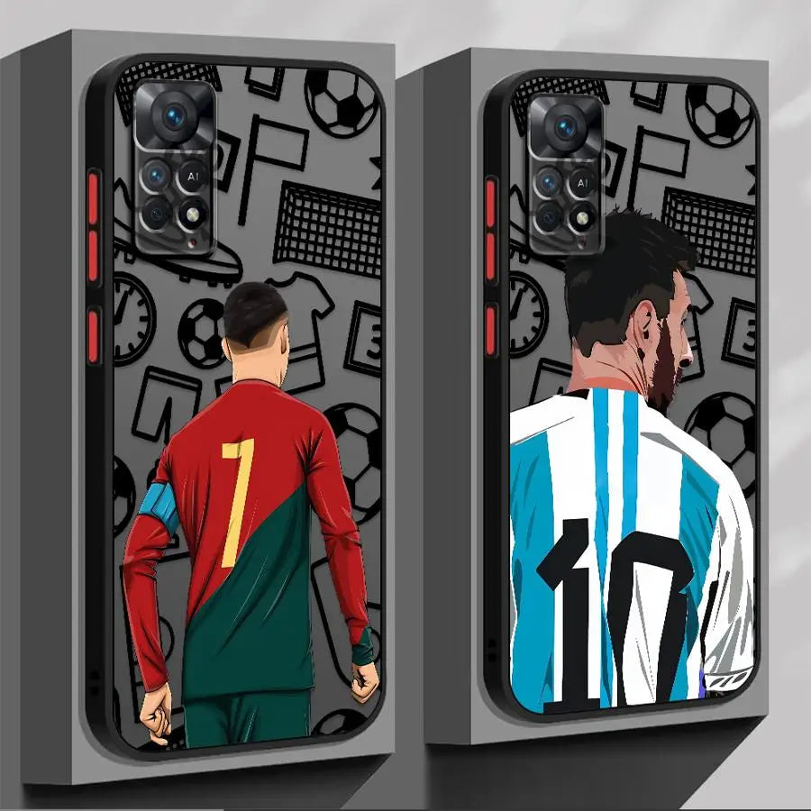 Football Number Phone Case for Xiaomi Redmi Note 11 9 Pro 11S 12S 11T 9S 10 Pro 10S 12 13 Pro 13 Pro Soft Cover