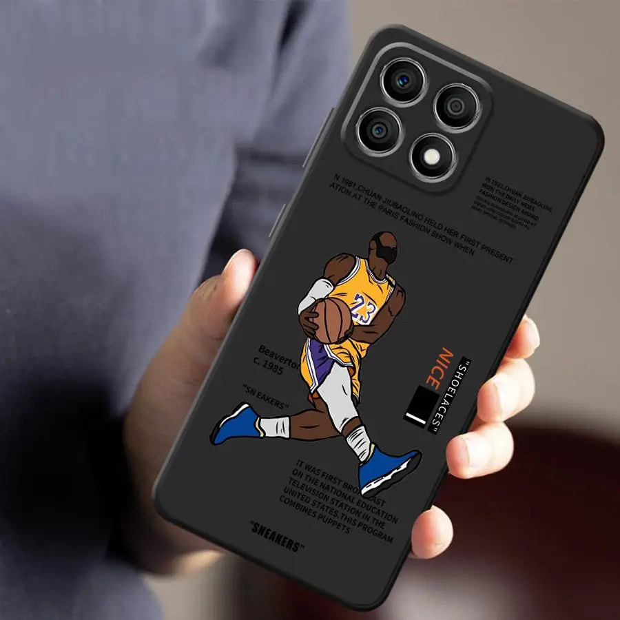 Football Number Black Soft Phone Cover Case for Honor X6 200 400 Lite X9a X8 8X X5b 70 90 X7 Magic5Lite