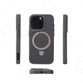 Luxury For Magsafe Shockproof Frame Armor Case For iPhone 13 15 12 14 16 17 Pro Max Metal Bracket Carbon Fiber Pattern Cover