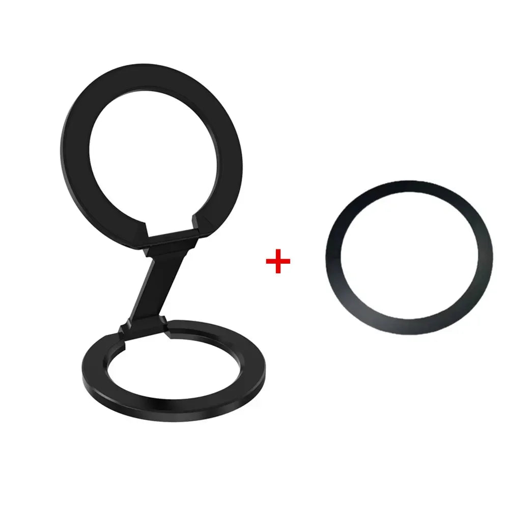2024 Double-Sided Magnetic Phone Ring Holder for MagSafe Kickstand Magnet Grip for iPhone 15 14 13 12 Pro Android Phone Stand