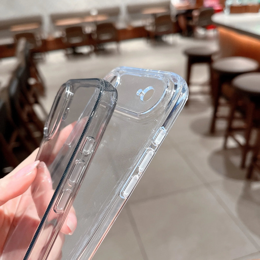 Upgrade Thickened Clear Phone Case For iPhone 17 Air 16 15 14 13 12 Pro Max Shockproof Highly Transparent Soft TPU Back Cover