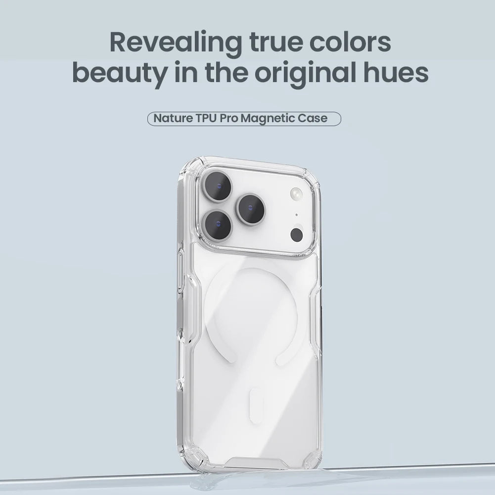 Nillkin Magnetic Case For iPhone 17 Pro Max Anti Fingerprint Shockproof Back Cover