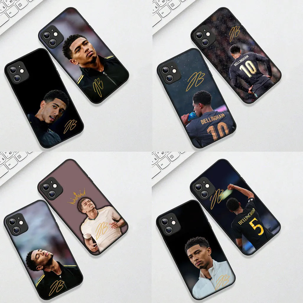 Cover for Samsung Galaxy S20 S22 S21 FE Ultra Plus A07 A17 A15 A16 A25 A57 A37 Phone Case Soccer No 5 B-Bellinghams Football No5