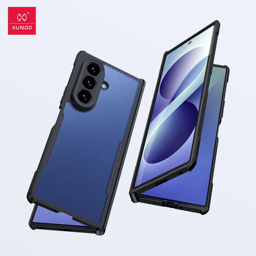 XUNDD For Samsung Galaxy Z Fold 8 Ultra Case Shockproof Airbag Cover with Magnetic Stand Kickstand PC+TPU Clear Funda Capinha