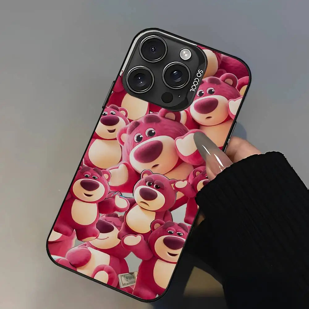 Cute L-lotso BearS Kawaii Phone Case For IPhone 17 16 15 11 12 13 14 Pro Max 16 Plus 12 Mini 7 8 XR XS 15Pro MAX Cove