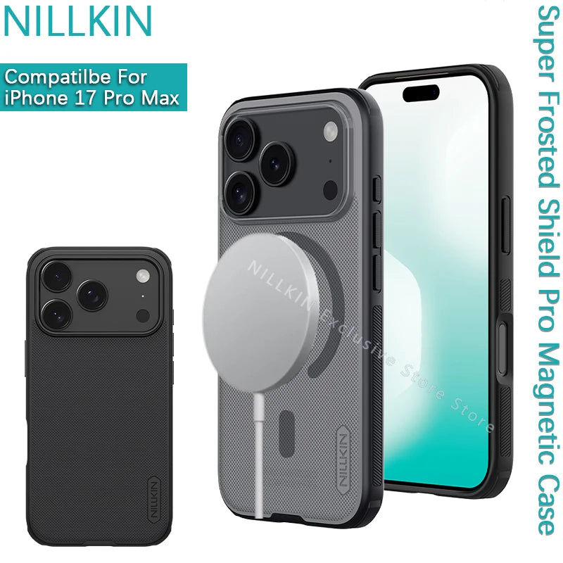 Nillkin For iPhone 17 Pro Max TPU+PC Super Frosted Shield Magnetic Case shockproof Magsafe protective cover phone case Shell