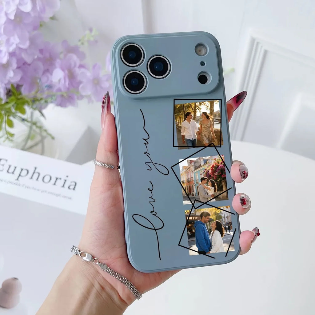 For iPhone 17 16 15 14 13 12 11 Pro Xs Max Air 16e 17e 7 8 Plus Mini XR Personalized Custom Photo DIY Matte Silicone Phone Case