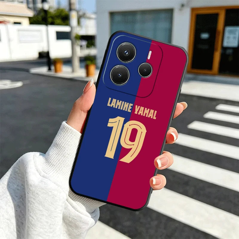 Football Star L-Lamine Y-Yamal Soft Phone Case for Xiaomi Redmi Note 12 13 14 15 Pro Plus 11 14S 12S 11S 11T 10S 5G Black Cover