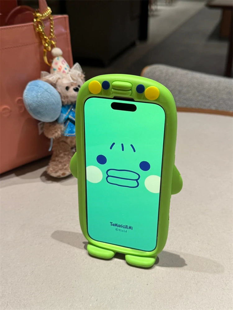 Virtual Pet Tamagotchi 3D Anti Fall Shockproof Case for iPhone 17 16 15 14 13 Pro Max Dustproof Liquid Silicone Edge Soft Cover