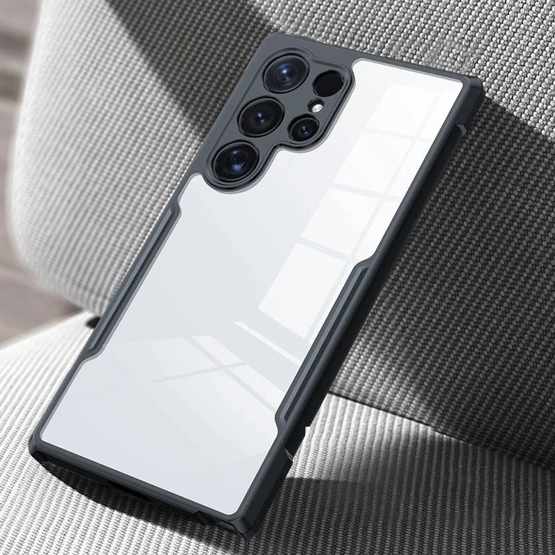 Four Corner Airbag Protection Transparent Phone Case for Samsung Galaxy S26 S25 Ultra S24 Plus 23 FE Edge Magnetic Charging Case
