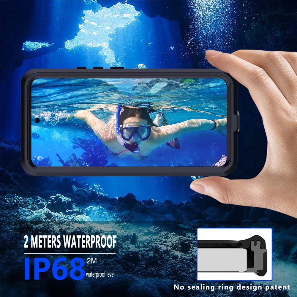 ShellBox IP68 Waterproof Phone case for Xiaomi Redmi Note 14 Pro Note 13 Pro Note 15pro Full Body Shockproof Dustproof Protector