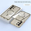 Strong Magnetic Metal heat sinknet Mattet Case For Samsung S26 S25 S24 Ultra Plus S23 Ultra Frosted Translucent Back Panel Cover