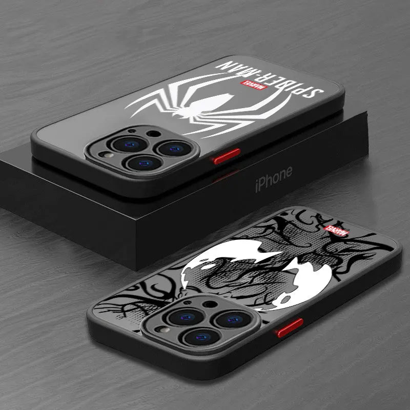 Marvel Hero Spiderman Venom Cool Phone Case For iPhone 17 16 15 Pro Max Case 14 13 12 11 Pro Max 16e 17e Air XR X 7 8 Plus Cover