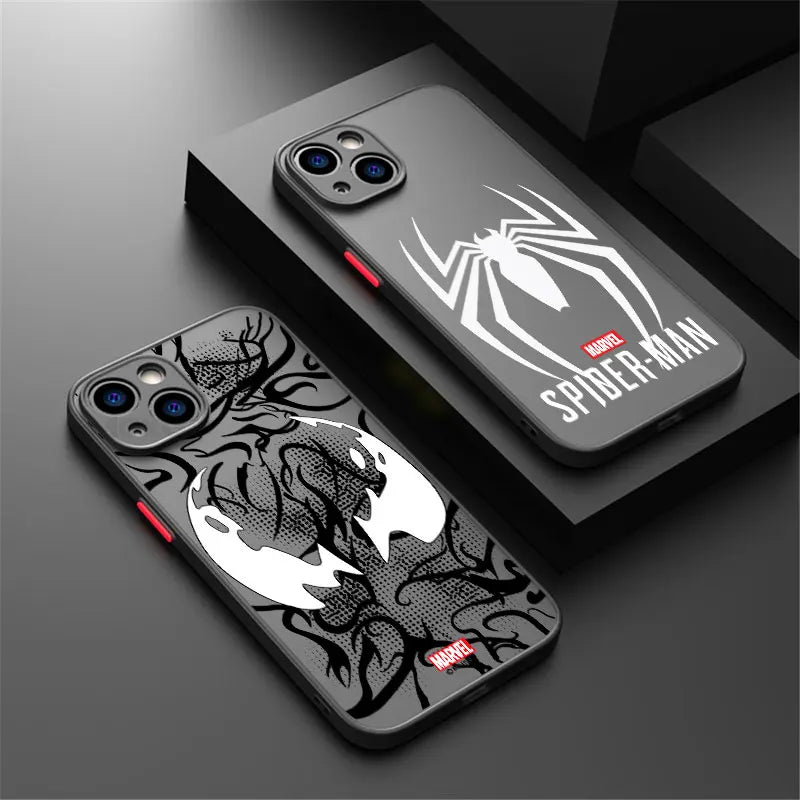 Marvel Hero Spiderman Venom Cool Phone Case For iPhone 17 16 15 Pro Max Case 14 13 12 11 Pro Max 16e 17e Air XR X 7 8 Plus Cover