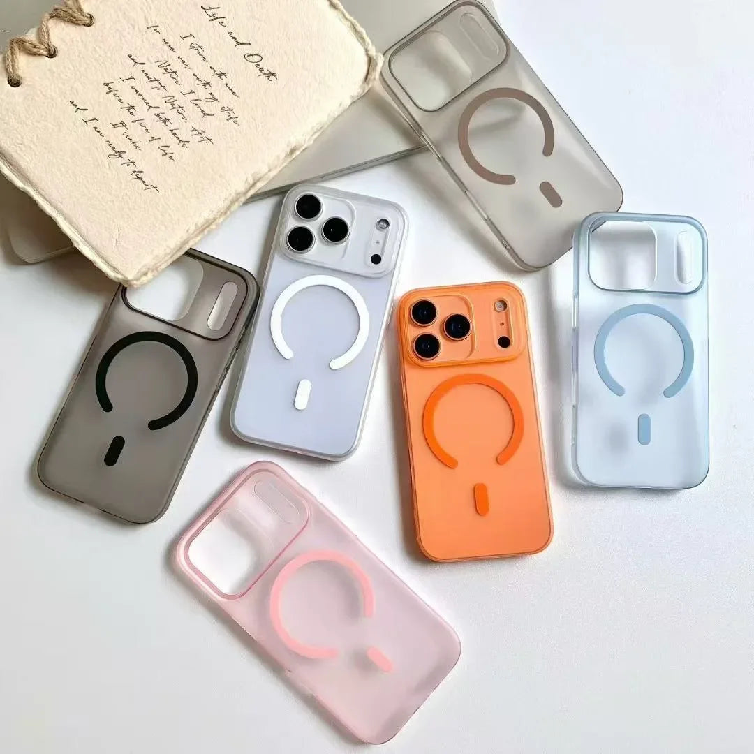 for Magsafe Matte Hard PC Case for iPhone 16 15 17 Pro Max Air 14 Plus 12 11 13 Magnetic Candy Color Ultra Slim Shockproof Cover