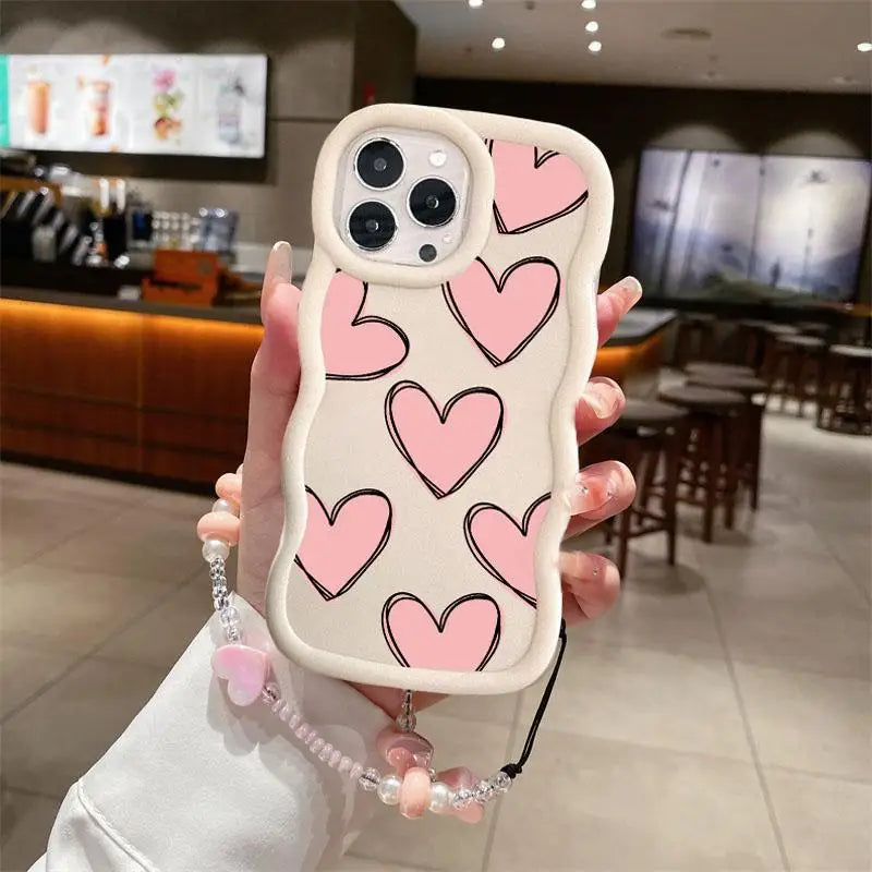 3D Love Heart Chain Case For infinix Note 40 pro 30 SMART 4 5 6 7 8 Plus HD Tecno Spark 20 20C 10C 10 ZERO30 4G cover
