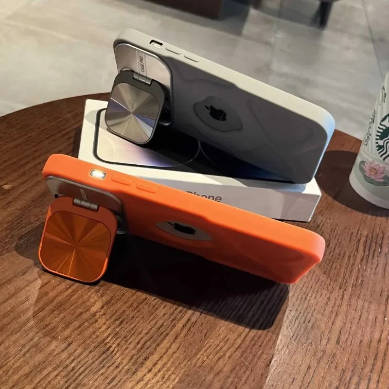 Logo Hole Lens Hidden Holder Macsafe Magnetic Case for Magsafe IPhone 11 12 13 14 15 Pro Max Plus I Phone Mac Safe Soft Cover