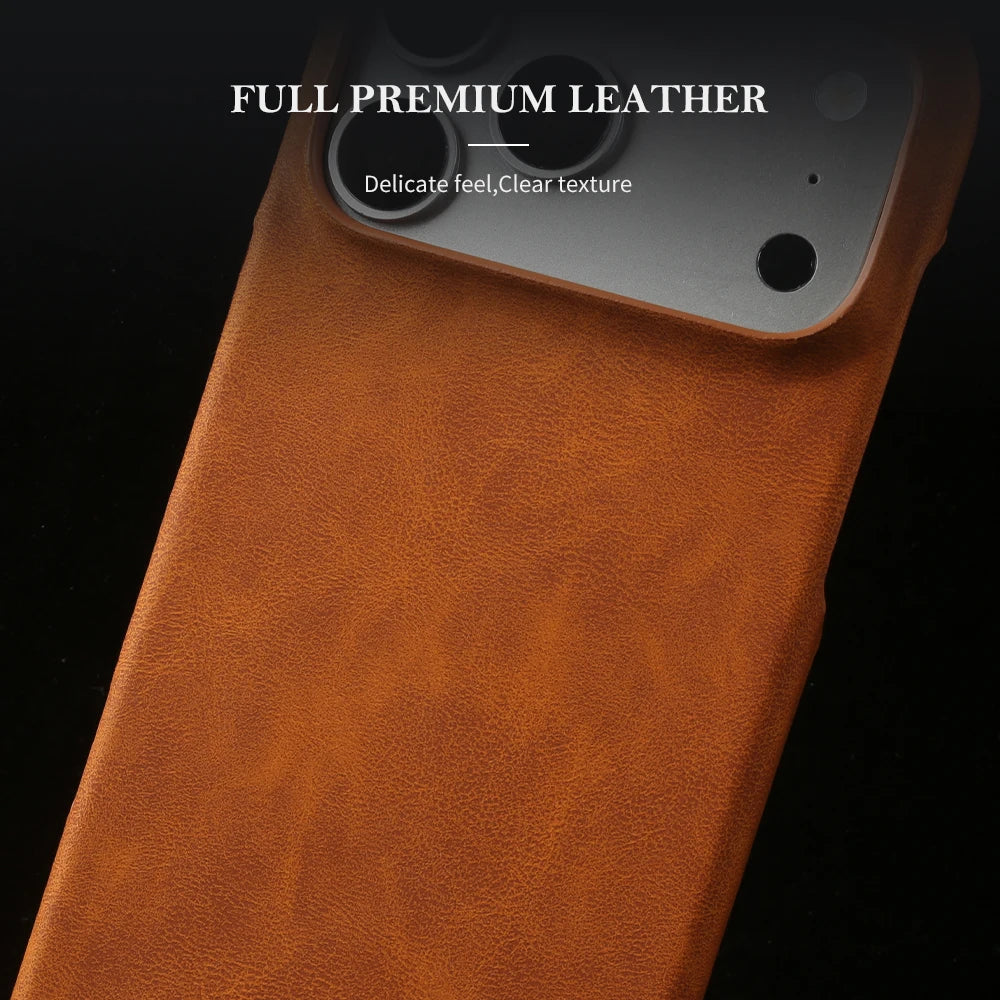 Light Luxury Fashion Business Leather Case for IPhone 17 Pro Max Air 16 15 14 13 12 Plus Shockproof Protection Cover Fundas Capa