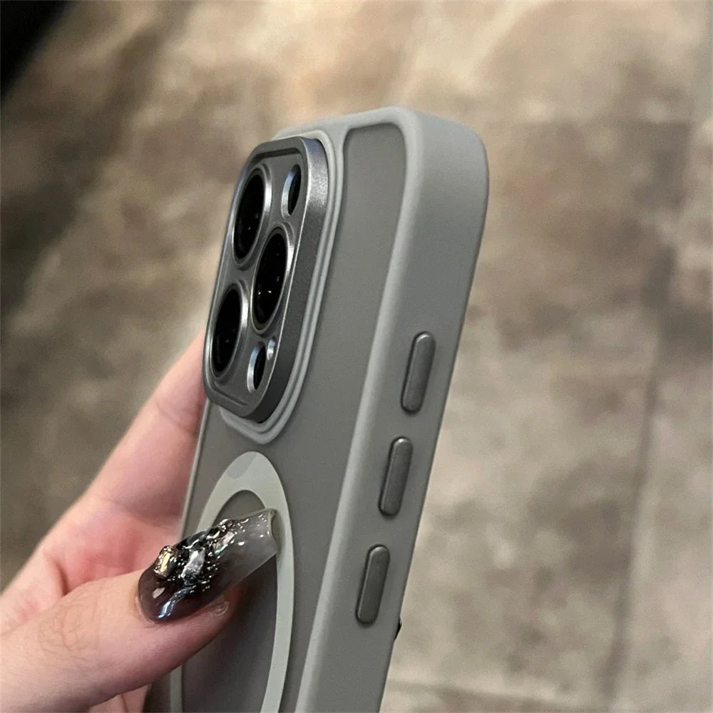 Matte for Magsafe Magnetic Phone Case for iPhone 16 13 15 11 17 Pro Max 12 14 Plus Wireless Charge Camera Protector Bumper Cover