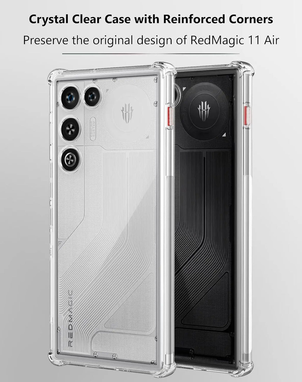 Reinforced Corner Soft TPU Clear Shockproof Camera Protection Case Cover For ZTE nubia Red Magic 11 Air