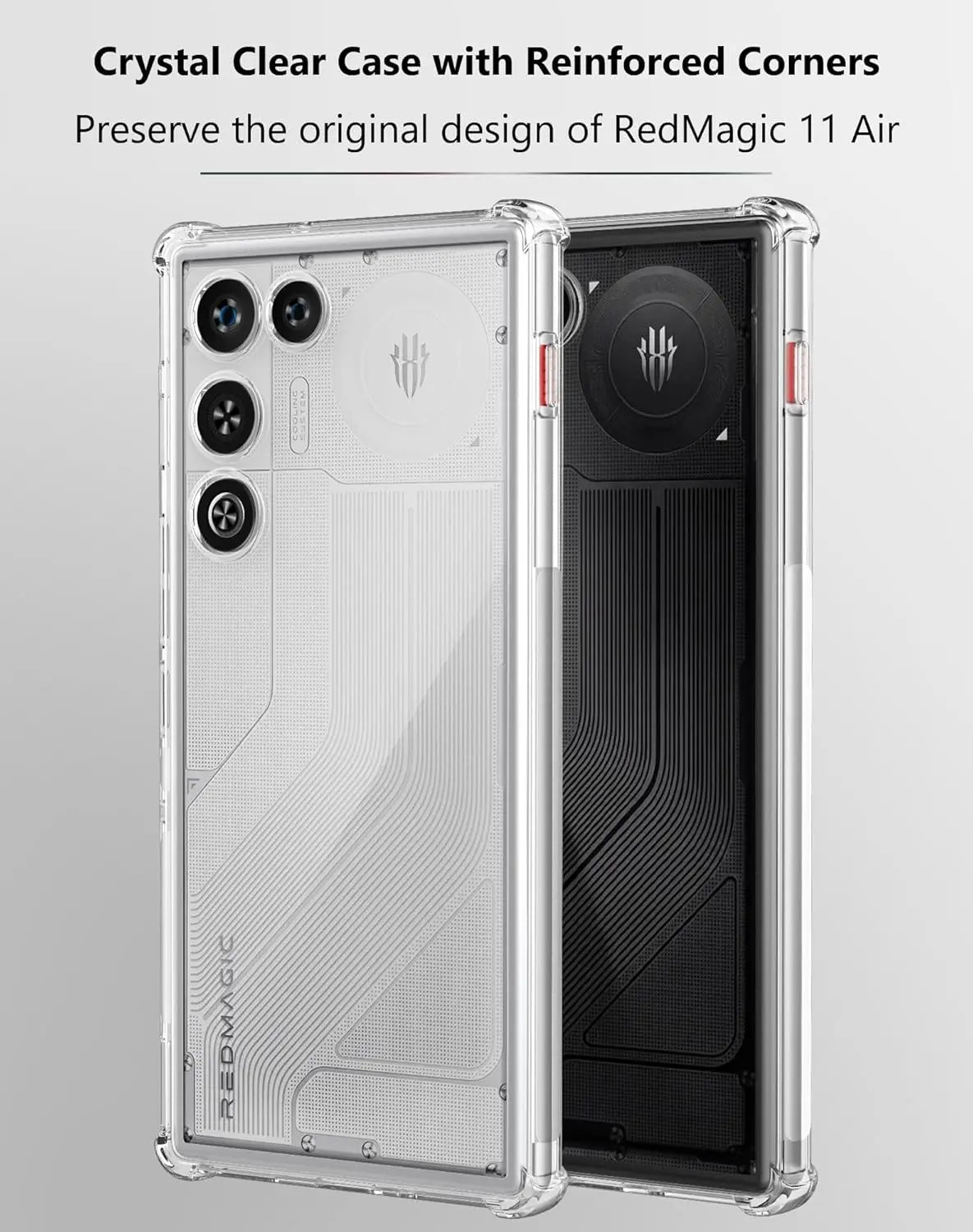 Reinforced Corner Soft TPU Clear Shockproof Camera Protection Case Cover For ZTE nubia Red Magic 11 Air