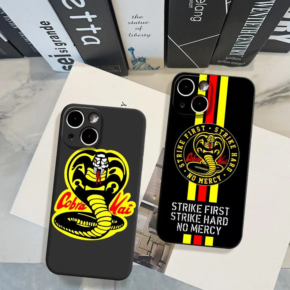 Martial Arts TV C-Cobra K-Kai Phone Case For iPhone 17 Air 16 15 14 Plus 13 12 11 Pro Max 16e Shockproof HD Clear Back Cover