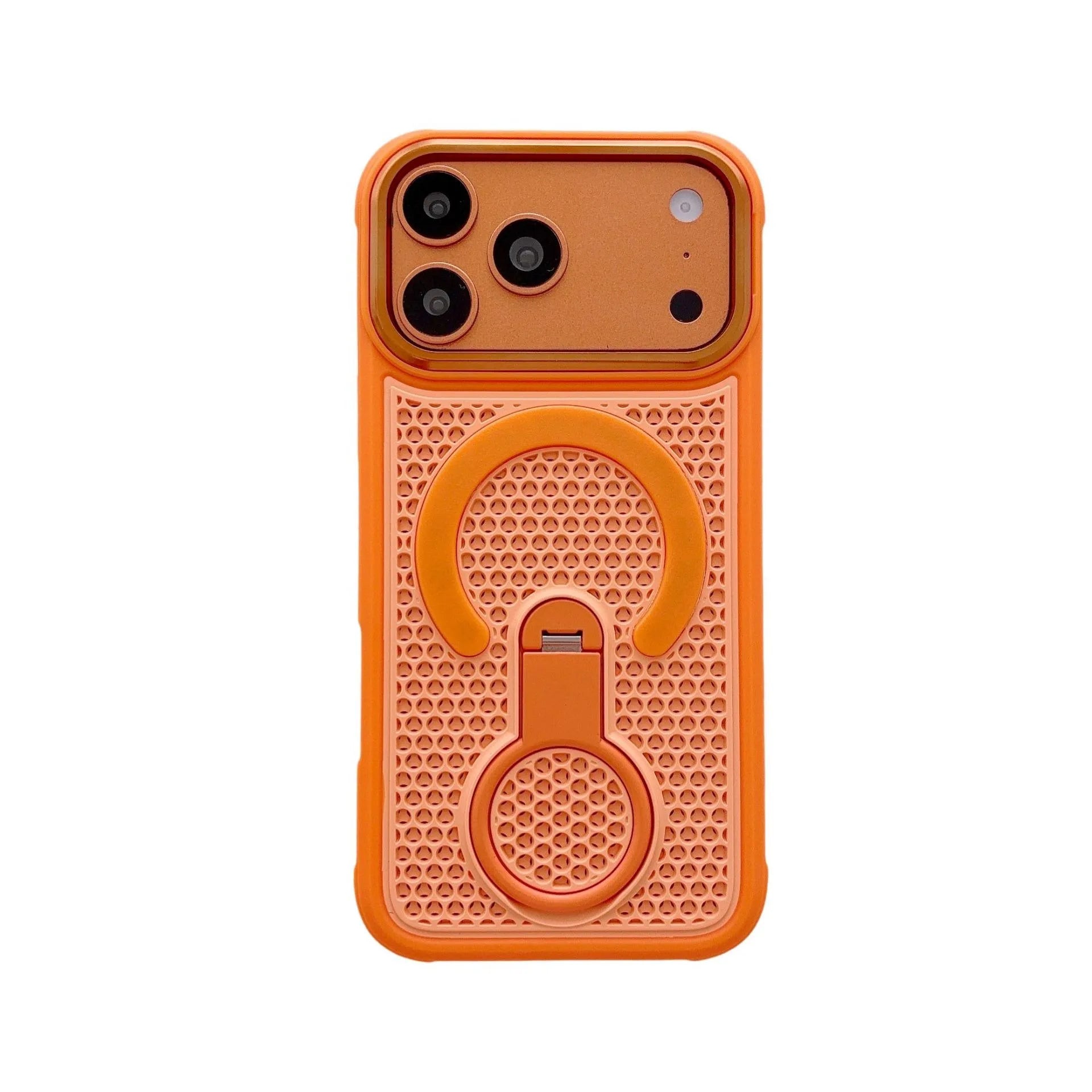Invisible Support Bracket Cooling Heat Dissipation Phone Case For iPhone 17 16 15 14 13 12 11 Pro Max Breathable Magnetic Cover