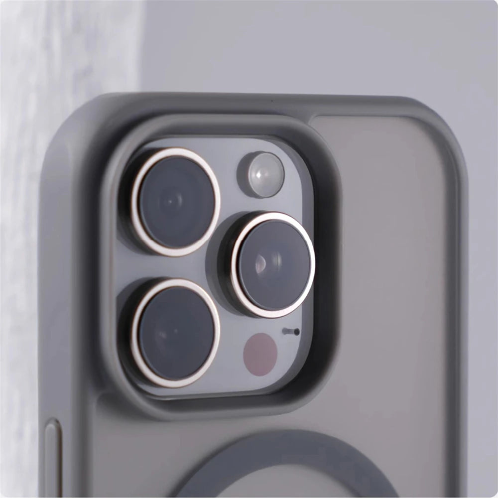 Invisible Metal Stand Magnetic Bumper Case For iPhone 17 16 Pro Max 15 14 Plus 13 For MagSafe Wireless Charge Shockproof Cover