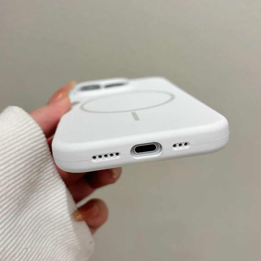 Luxury Original Liquid Silicone For Magsafe Case For iPhone 16 Plus 15 14 13 12 Pro Max Magnetic Wireless Charging Soft Cover