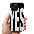 YES NO Simple Pure Phone Case For iPhone 17 16 15 14 13 12 Pro Max Mini 11 XR SE XS 8 7 Plus Air ProMax Cover
