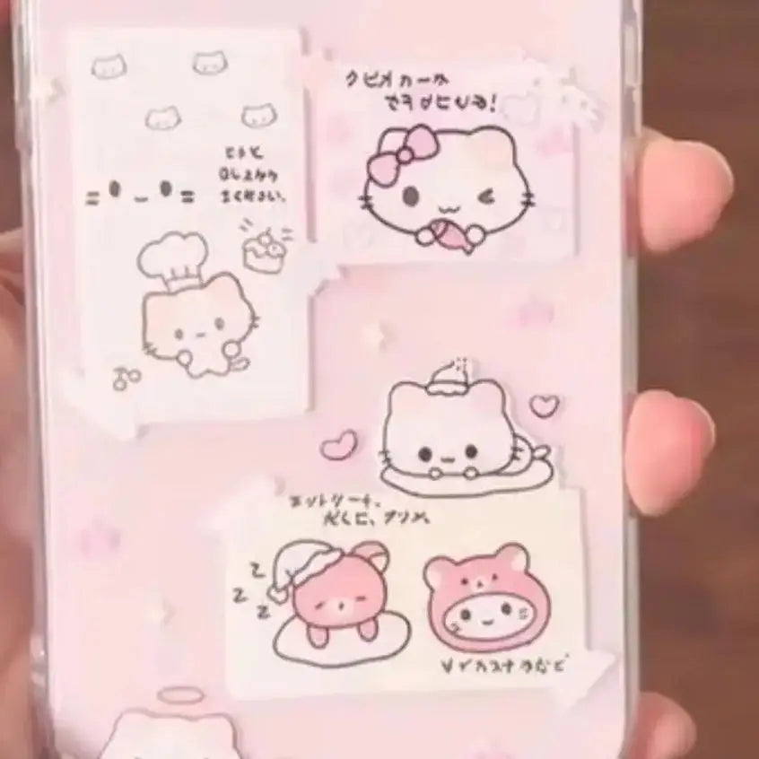 Pink Cute Sweet Kitten Phone Case For iPhone 17e 17 16e 16 15 14 13 12 11 Mini Air Pro Max X XR XSMax 7 Plus Soft Back Cover