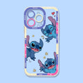 Disney Super Cute Stitch Cover For Iphone 17 16 Pro Max 17 Air 15 14 12 13 11 Pro Max 13 Mini 16e 15 Plus Clear INS Phone Case