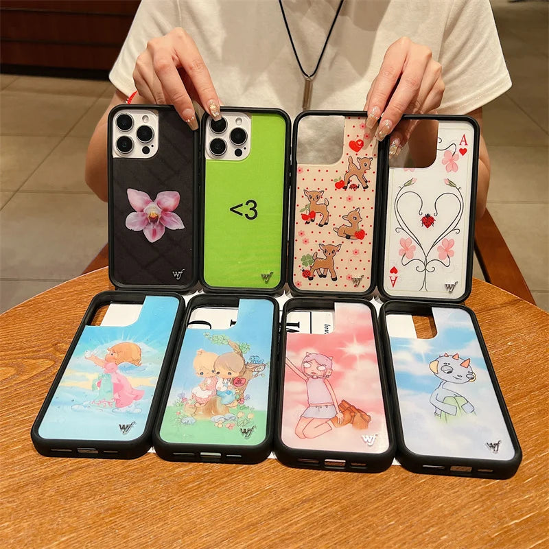 Wildflower Orchid Lila Moss Phone Case For iPhone 17 16 15 14 13 12 Pro Max Plus wf Precious Moments Emergency Intercom Cover