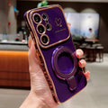 Wave Plating Side Love Heart Phone Case For Samsung Galaxy S26 S25 Ultra S24 S23 S22 A16 A55 Protect Lens Shockproof Back Cover