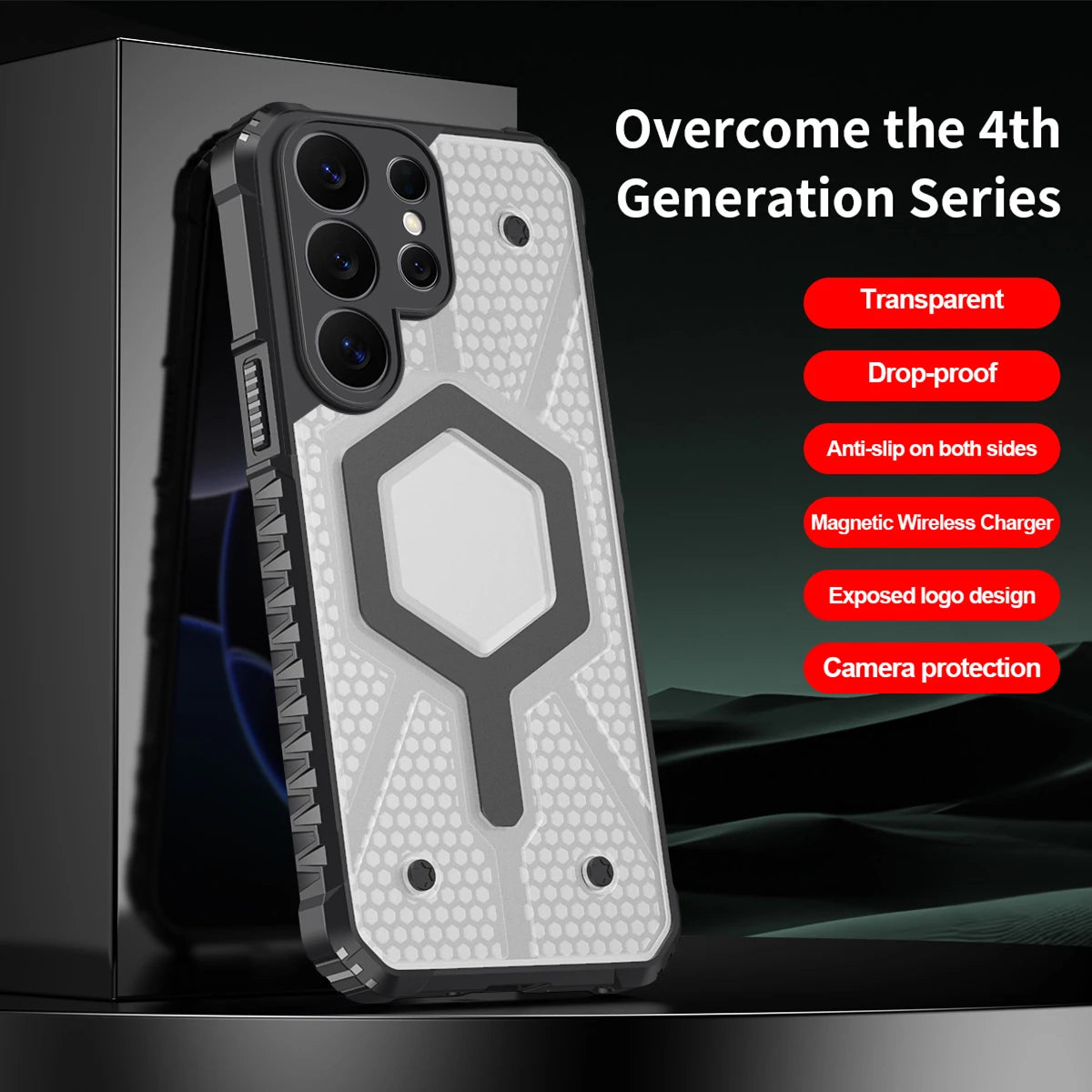 Military Armor Clear Magnetic Bumper Case For Samsung S26 Plus S25 S24 S23 FE Ultra A57 A17 A56 A36 A16 Rugged Protection Cover
