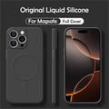 Luxury For Magsafe Liquid Silicone Soft Phone Case For IPhone 16 15 14 13 12 17 Pro Max Plus Magnetic Wireless Charging Cover