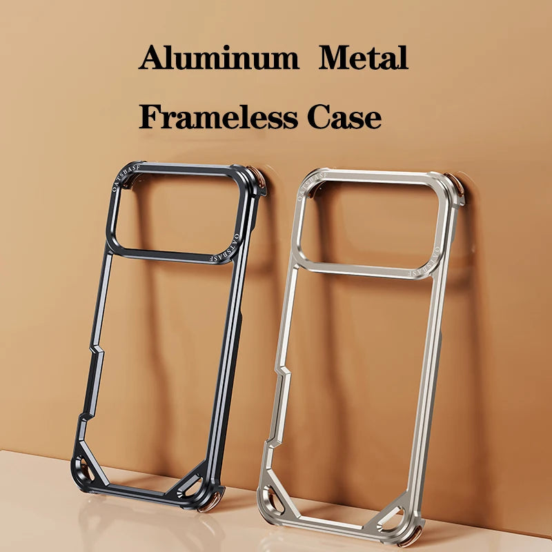 Eary for iPhone 17 Pro Max Air Phone Case Aluminum Alloy Metal Frameless Shell for Magsafe Minimalist Anti-Drop Protective Cover