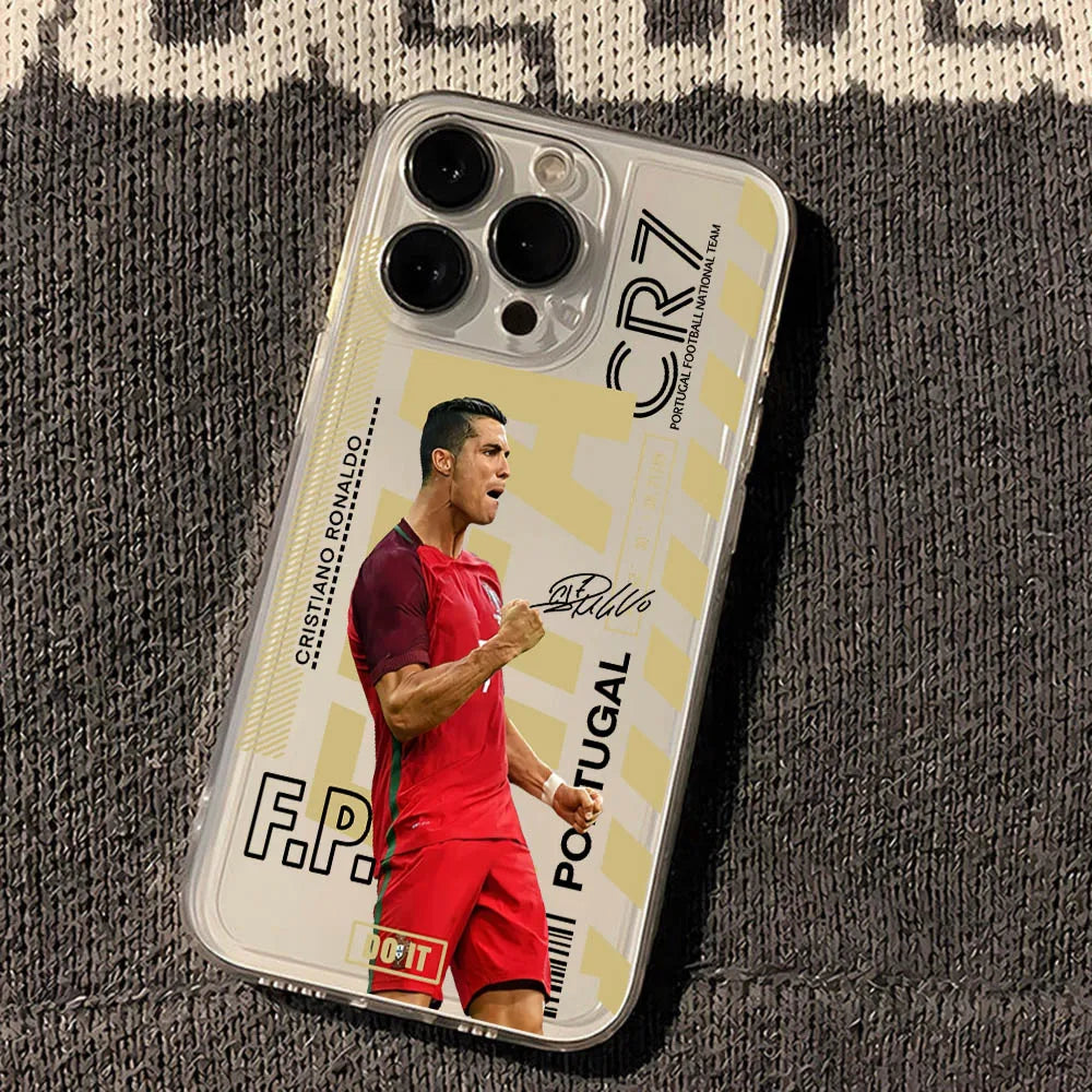 NO.10 M-Messi C-CR7 Phone Case for Samsung Galaxy S24 S23 S22 S21 S20 S10 FE Ultra Plus 5G Note 20 10 Pro Clear Soft Cover Funda