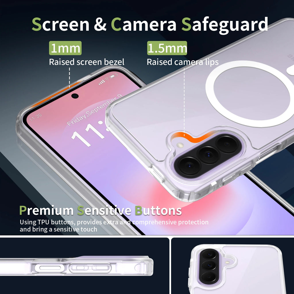 Matte For Magsafe Case For Samsung S26 S25Edge S24 S23 Ultra Plus FE A57 A37 A27 A17 A07 A56 A36 Translucent Hybrid Bumper Cover