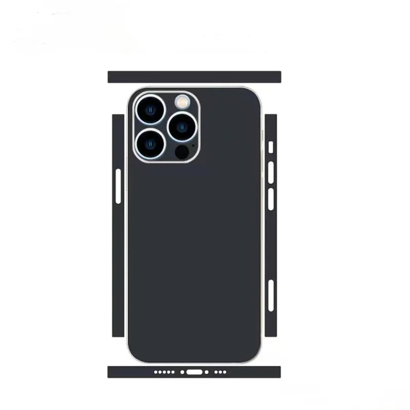 Plain Color Decal Skin for iPhone17 16 15 14Pro Max Mini Back Film Cover Wrap Screen Protector Anti-scratch Durable Sticker