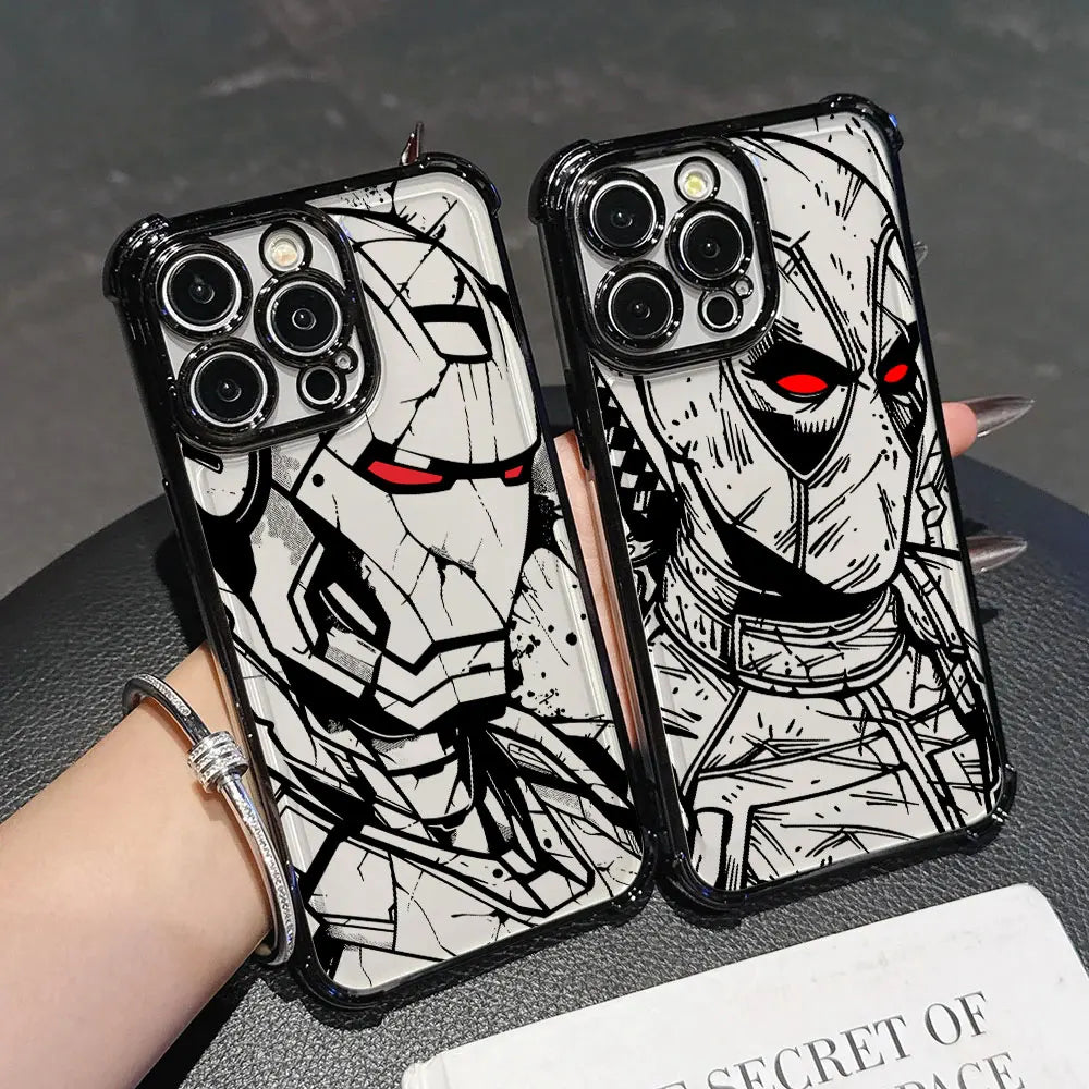 Marvel Art Ironman Phone Case For Redmi Note 15 Pro 14 13 12 11 A7 Pro Plus 5G Redmi 15A 15 15C 14C 13C 12C Silicone Soft Cover