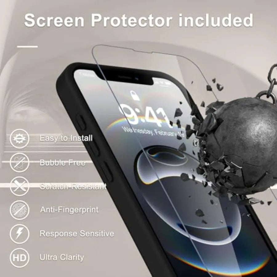 for iPhone 17e Case, iPhone 16e Case, Matte Magnetic Phone Cover [with 1 Screen Protector] [Support for MagSafe] [Shockproof Mi