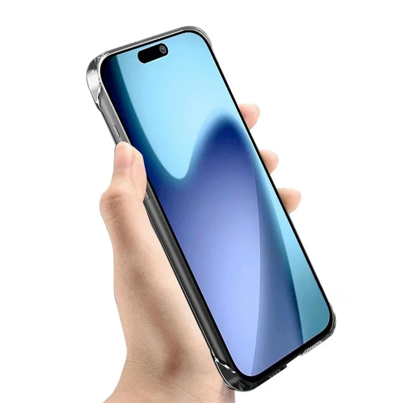 Frameless Slim Clear Transparent Plastic Hard PC Phone Case For iPhone 17 16 15 14 Plus 13 12 Mini 11 Pro Max 16e 17 Air Cover