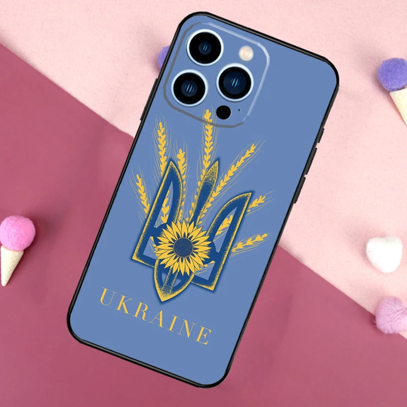 Ukraine Flag Phone Case For iPhone 16 17 Pro Max 17 Air 16E 13 12 Mini 14 15 Plus 11 Pro Max Back Cover