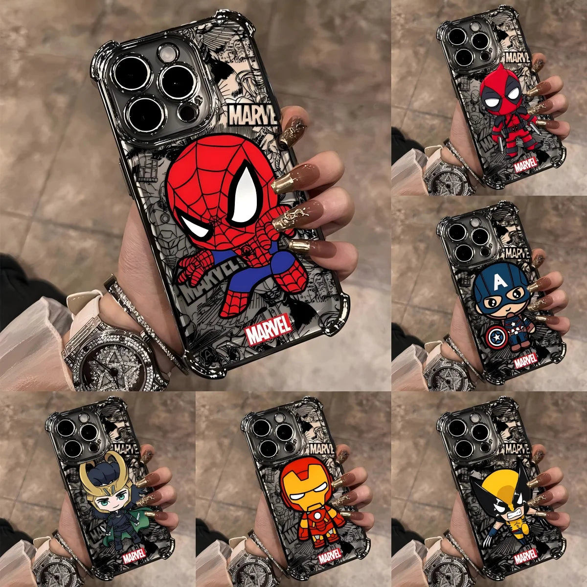 Hot Anime Spider-ManS GrootS Phone Case For Xiaomi Redmi 15A A7 15 15C 14C Note 15 14 13 12 12s Pro Plus 4G 5G Anti Fall Airbag