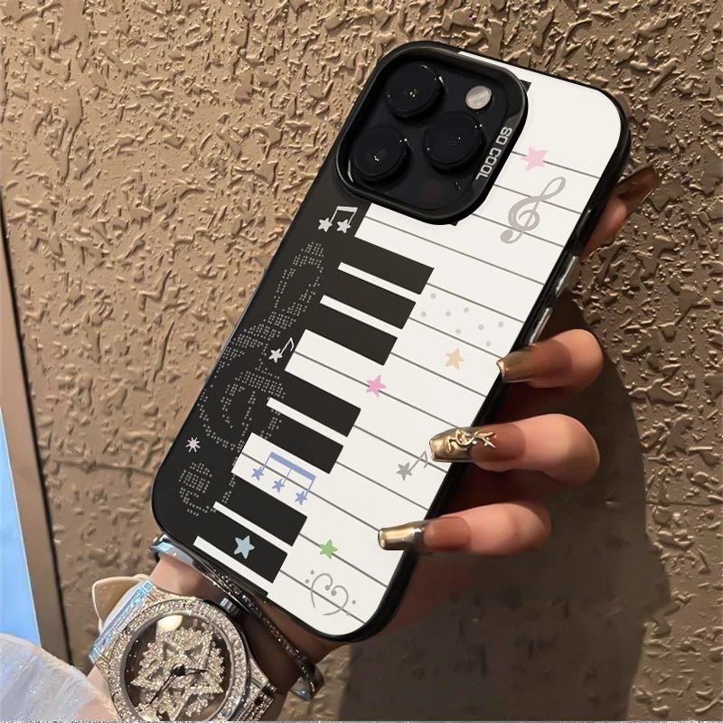 For Samsung Galaxy A56 A55 A54 A53 A52 A36 A35 A34 A26 A16 Phone Case Piano Pattern Cover For S25 S24 S23 S22 S21 Ultra Plus FE