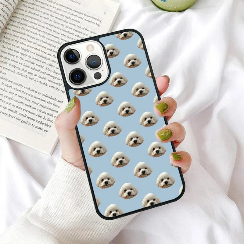 Cute Cartoon Bichon Frise Celular Mobile Phone Cases For iPhone 17 Air 16 15 14 12 13 11 Pro MAX Plus SE2020 Coque Fundas