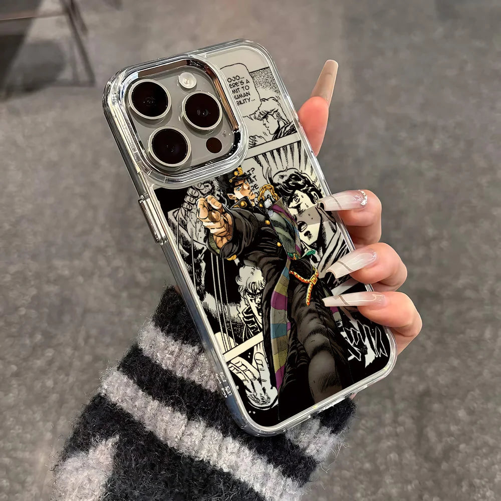 Anime Jojos Bizarres Adventures Phone Case For iPhone 17 16e 16 15 14 13 12 11 Pro Max X XR XSMAX 8 7 Air Plus Clear Soft Cover
